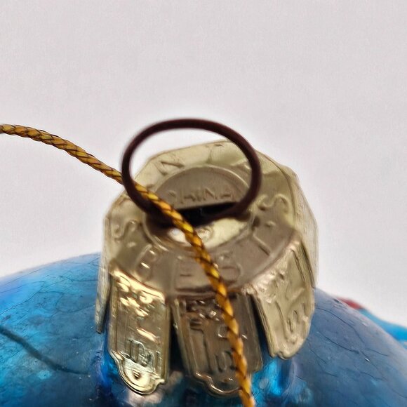 1998 Blown Glass Cubby Bears Ornament 6" Santas Best handcrafted Christmas decor - Picture 7 of 8